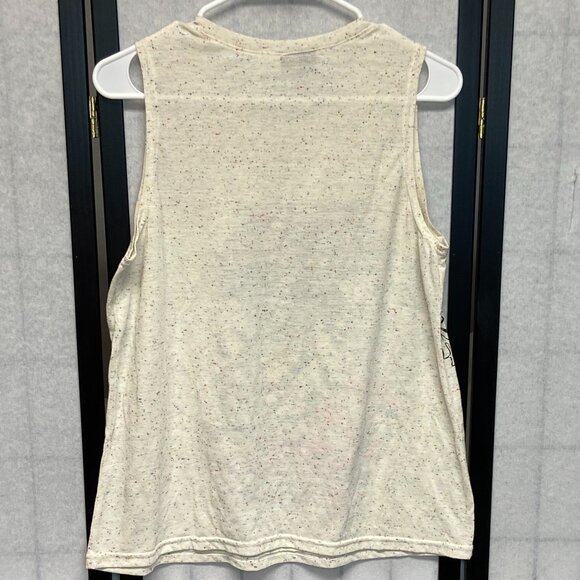 Sleeveless Marled Confetti Knit Screen Print Harry Potter Gryffindor Tank Top L - Picture 2 of 11